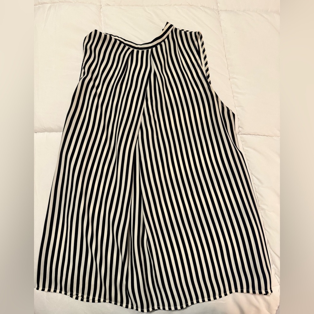 Banana Republic Navy and White Striped Top